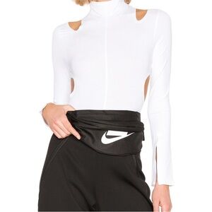 Nike Lab Women’s City Ready Bodysuit with Cutouts in White, Size Small